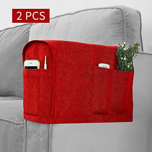 Joywell Linen Armrest Covers for Living Room Anti-Slip Sofa Arm Protector for Dogs
