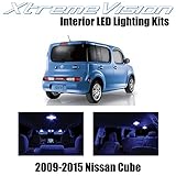 XtremeVision Interior LED for Nissan Cube 2009-2015 (5 Pieces) Blue Interior LED Kit + Installation Tool