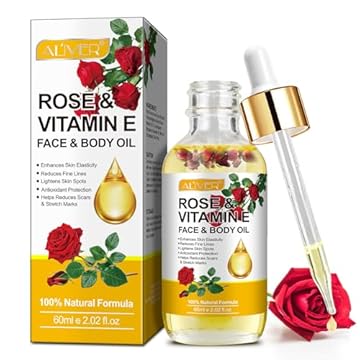 Olio di vitamina E, olio di vitamina E naturale al 100% per pelle, viso, capelli e cuticole delle unghie, per lenire la pelle, la pelle secca, le rughe, le cicatrici (60ML)
