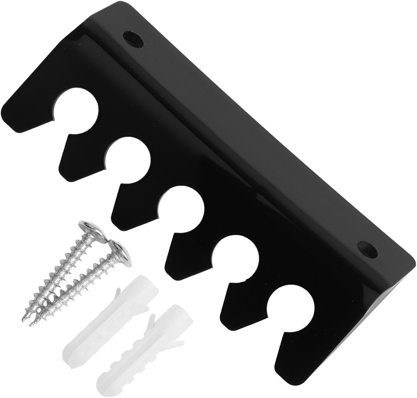 Black Cable Clips Desk & Wall Cable Management – 5-Pack Cord Organizers with Strong Backing, Reusable Desktop Cable Holder Charging Cables, Headphones, and Computer Cords