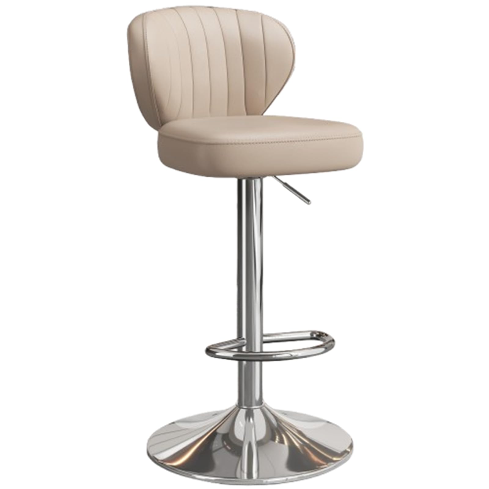 NHDVDVAV Modern Swivel Bar Stools with Backrest and Footrest,Leather Upholstered Counter Height Barstools,Chairs for Bar, Counter, Kitchen and Home,C