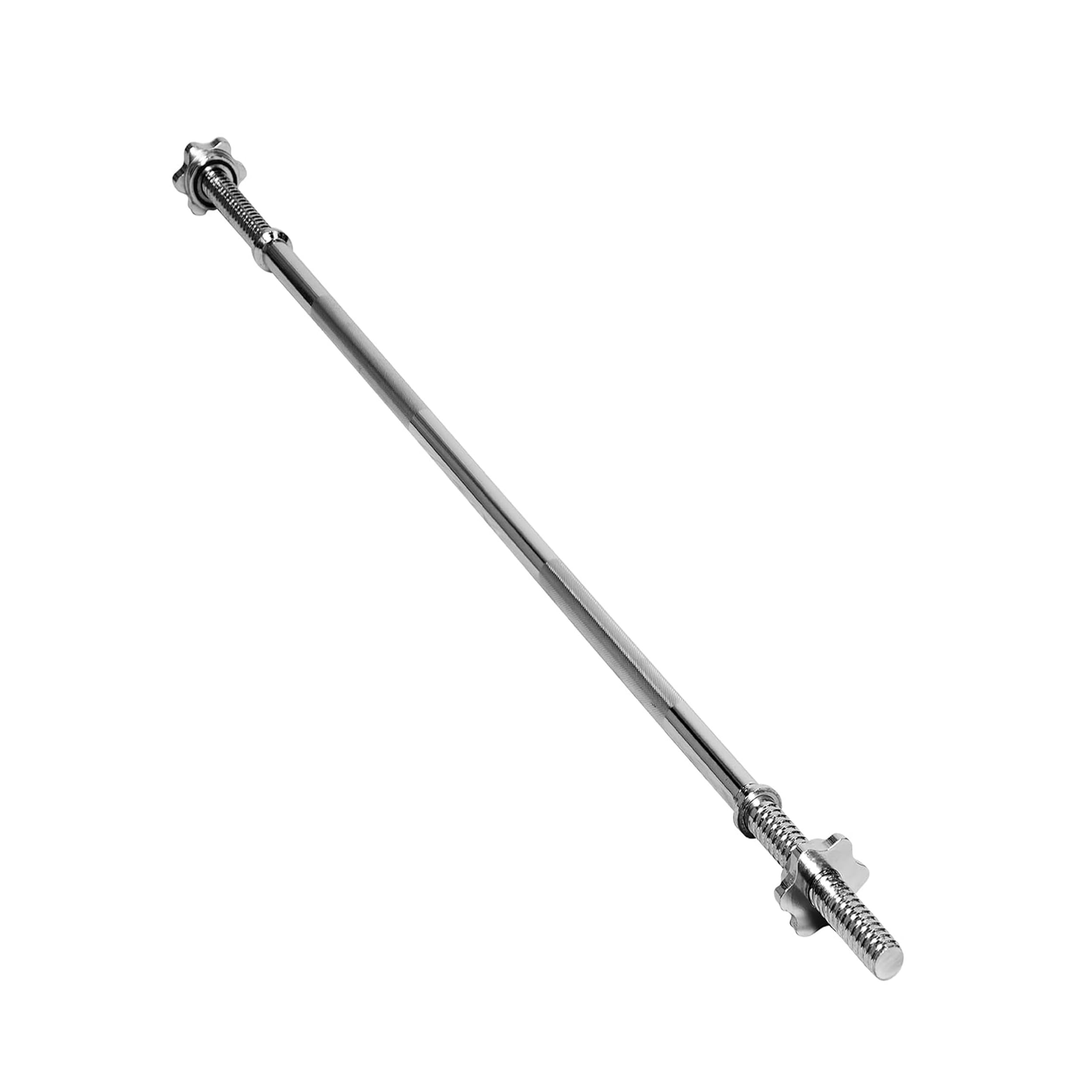 JLL Barbell Bar, Chrome Weight Lifting Bar with Spin-Lock Collars Included, Strong Steel Material, 1-Inch Barbell - 6 ft