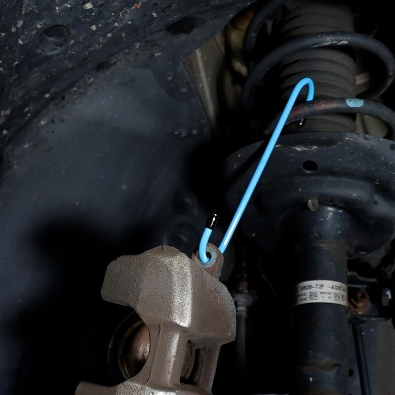 Image of 4LIFETIMELINES Brake Caliper Hanger Hooks, Durable Steel, Blue Powder Coated with Rubber Tips, for Automotive Work on Brake Axle and Suspesion Systems - 4 Pack