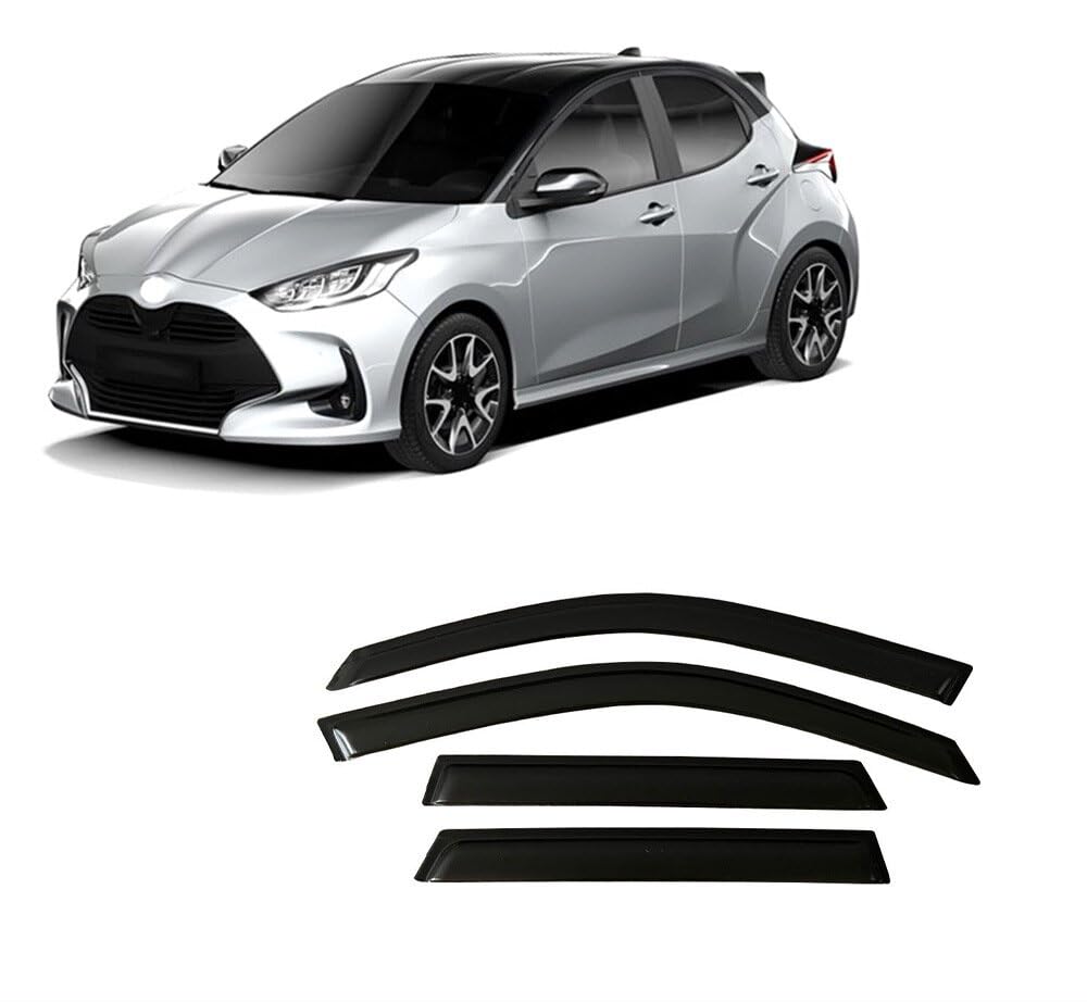 nwsplmy Wind Deflectors for TOYOTA YARIS 2020-2025 HATCHBACK, Rain Guards Window Visors, 4-Piece, Protects Against Fading & Cracks