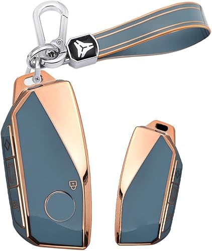 Miniatura 9 de HIBEYO Funda para llavero BMW Serie 7 760i X7 IX i7 XM 2023 Funda para llaves BMW X5 X6 2024 Accesorios con llaveros Smart Remote Auto Key - Llavero