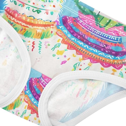 Cotton Toddler Girls Underwear Cute Colorful Alpaca Llama Blue Panties Little Girl Bright Briefs Underpants 2t4