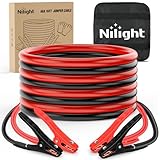 Nilight Jumper Cables for Car Battery 6 Gauge 16 FT Booster Cable Heavy Duty 450 A CCA with Carrying Bag Jump Start Emergency Kit Pickup Vans SUV Sedan Motorcycle