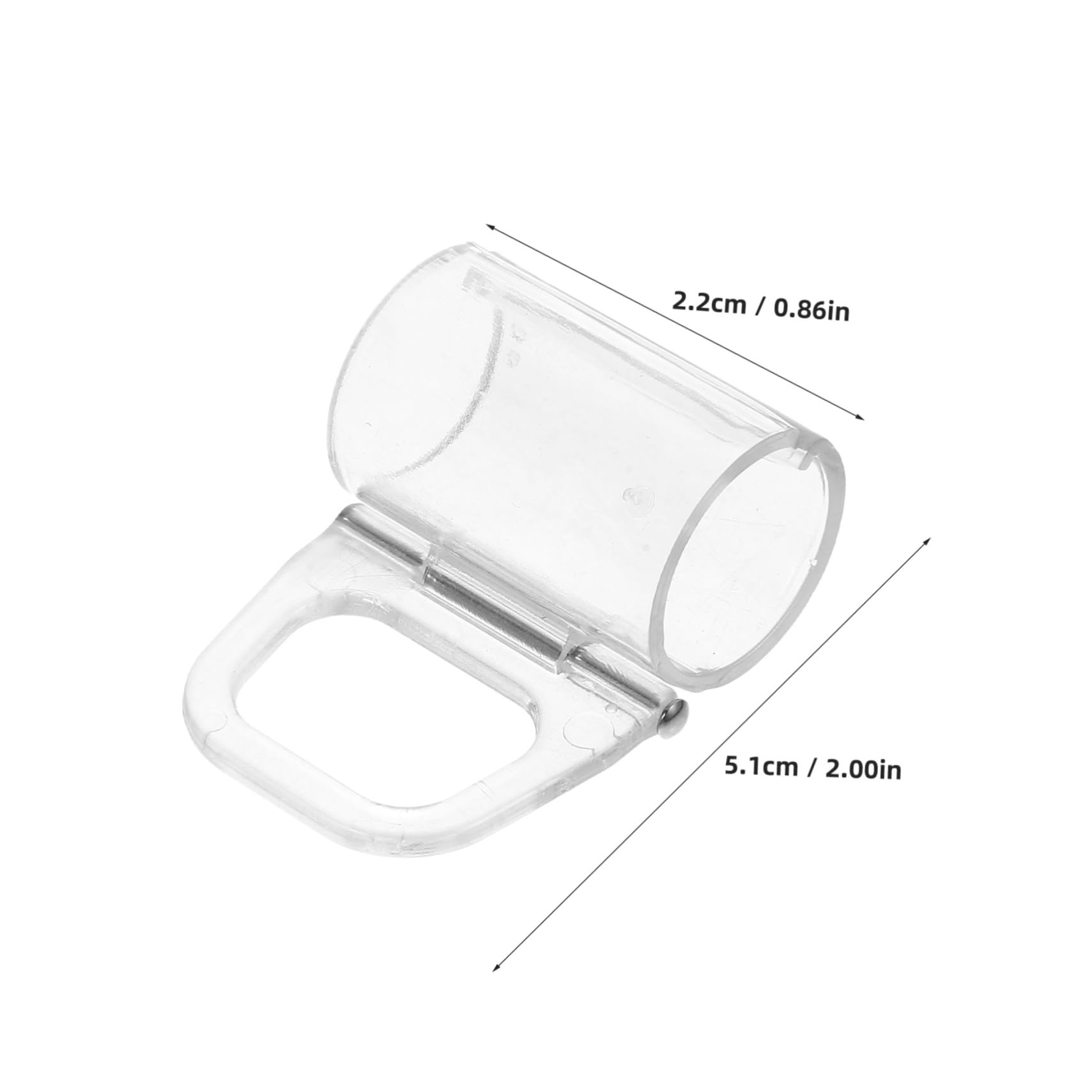 OUNONA 5 Sätze Handhaben Griffe Zieht Drinnen Dekorative Gardinenklammer Klare Valance -Clips Horizontale Blindklemme Cliphaken Rollo-Zug Blindklammern Vorhang Transparent Abs 6 Stück * 5