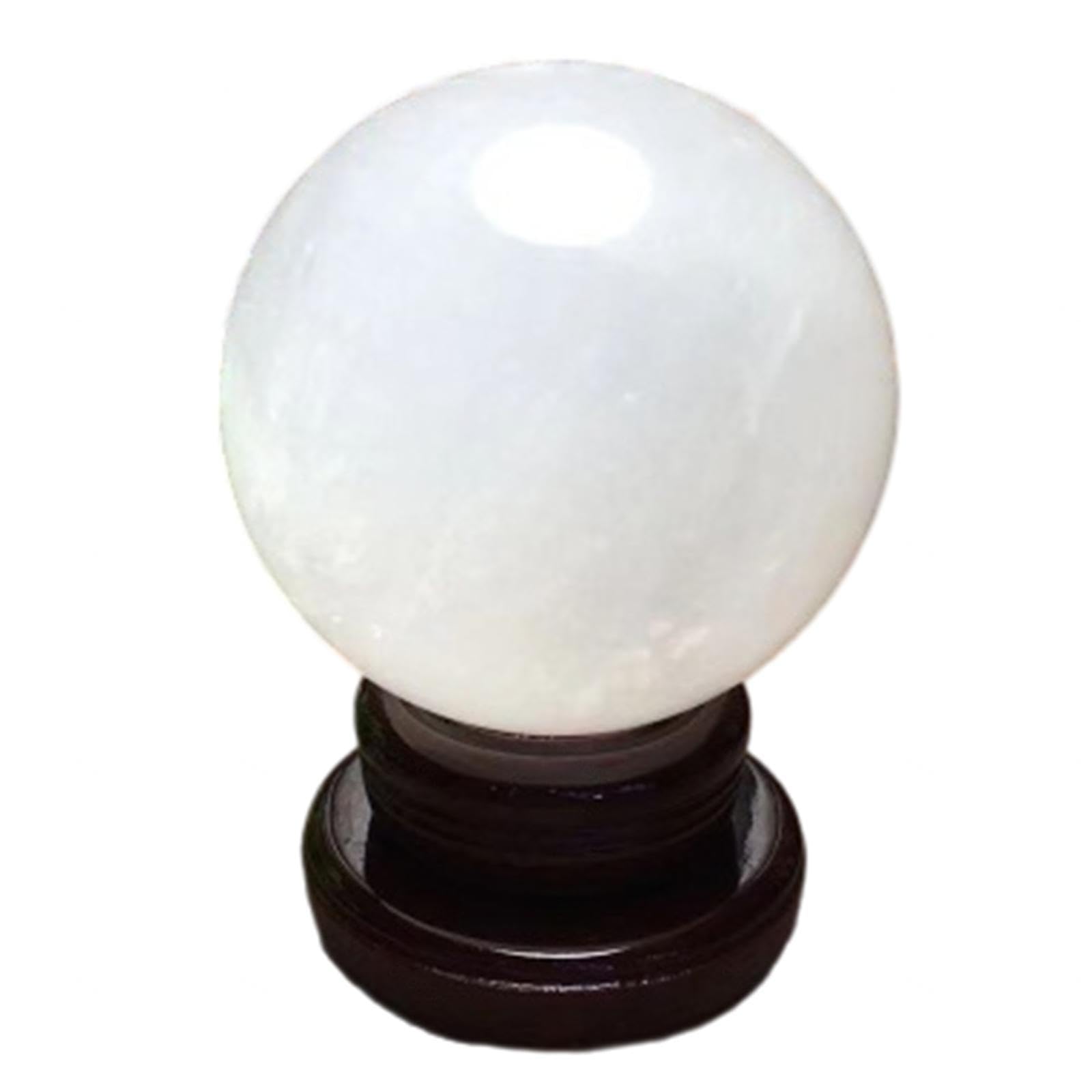 AUOQKQUT Crystal Sphere Rough White Ball Glass Office Lucky Feng Shui dedication polishing Gift Ornaments Fortune, ball-9cm