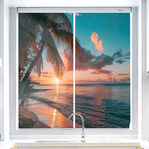 Vinilo decorativo para ventanas con diseño océano 19.7x31.5 in x2 pcs miniatura 5