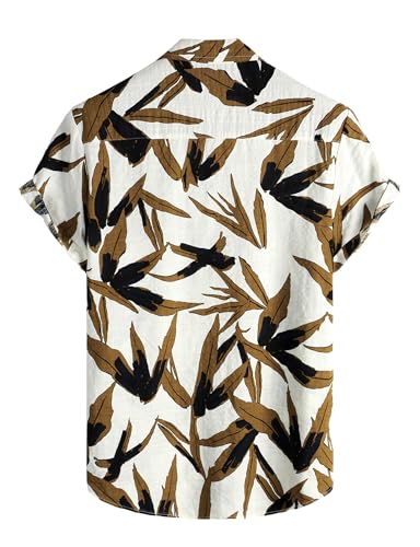 Image of VATPAVE Mens Casual Hawaiian Floral Shirts Short Sleeve Button Down Tropical Shirts Beach Summer Shirts