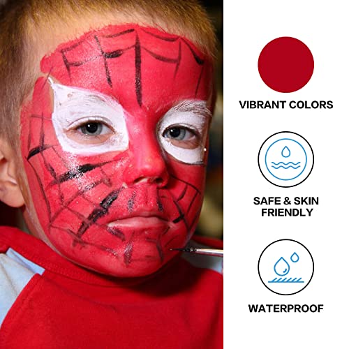 Bobisuka Red Face And Body Paint, Professional Oil Based Creamy Painting Palette For Party Halloween Stage Cosplay Clown Sfx Makeup - Non Toxic For Adults And Kids (Large 70G/2.46Oz) #TOP2