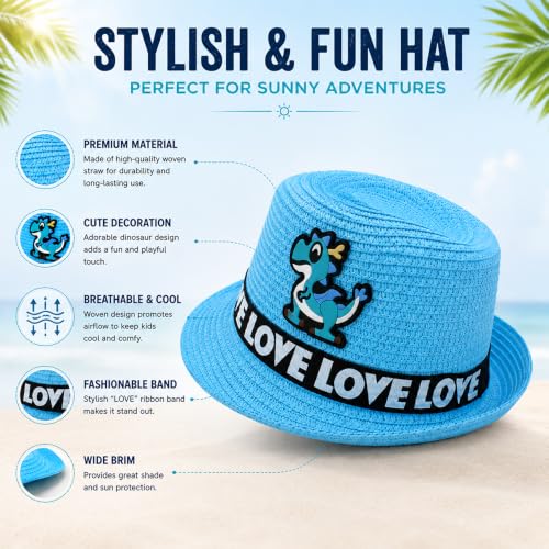 Image of VRITRAZ Baby Boy's and Girl's Kids Children Cute Printed Cartoon Gift Summer Fancy Dress Straw Fasion Hat Cap 1