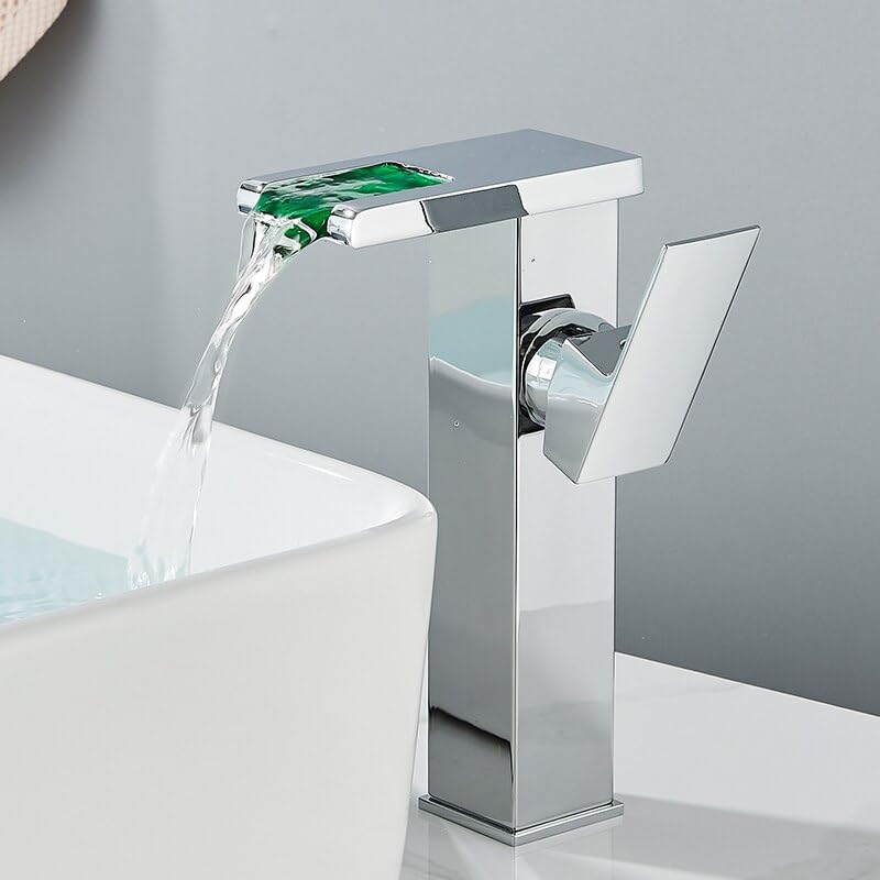 Robinet de lavabo cascade LED anti-brûlure pour les enfants