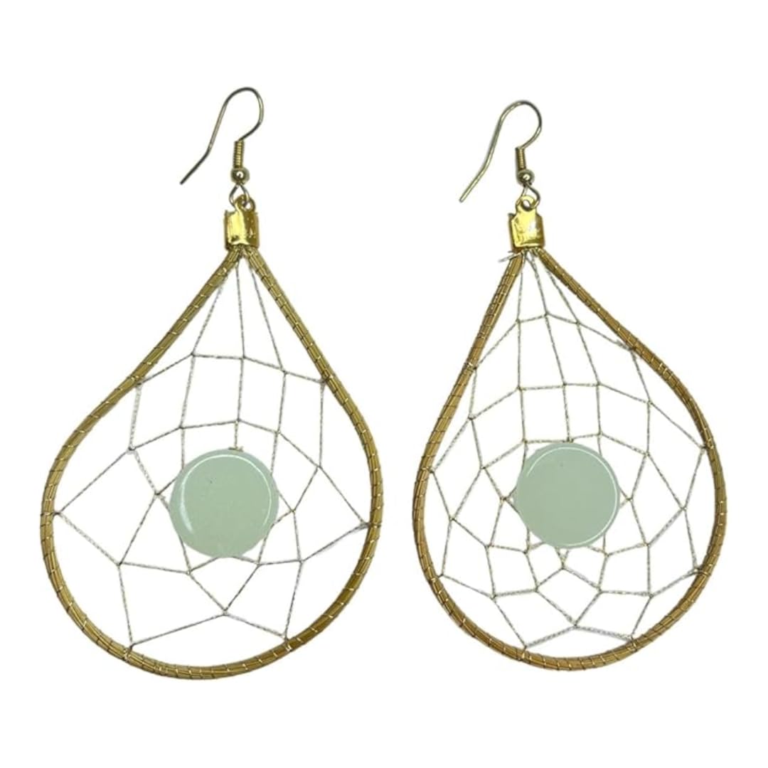 Felicidade Orecchini In Capim Dourado – Oro Vegetale Del Brasile, Gioielli Artigianali Fatti A Mano, Eleganza Naturale, Idea Regalo Etica