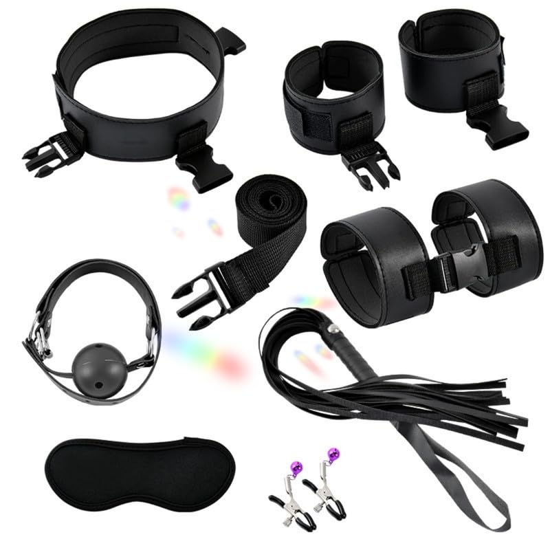 Accesorios de fitness de esponja ajustable negra cómodos de 8 piezas