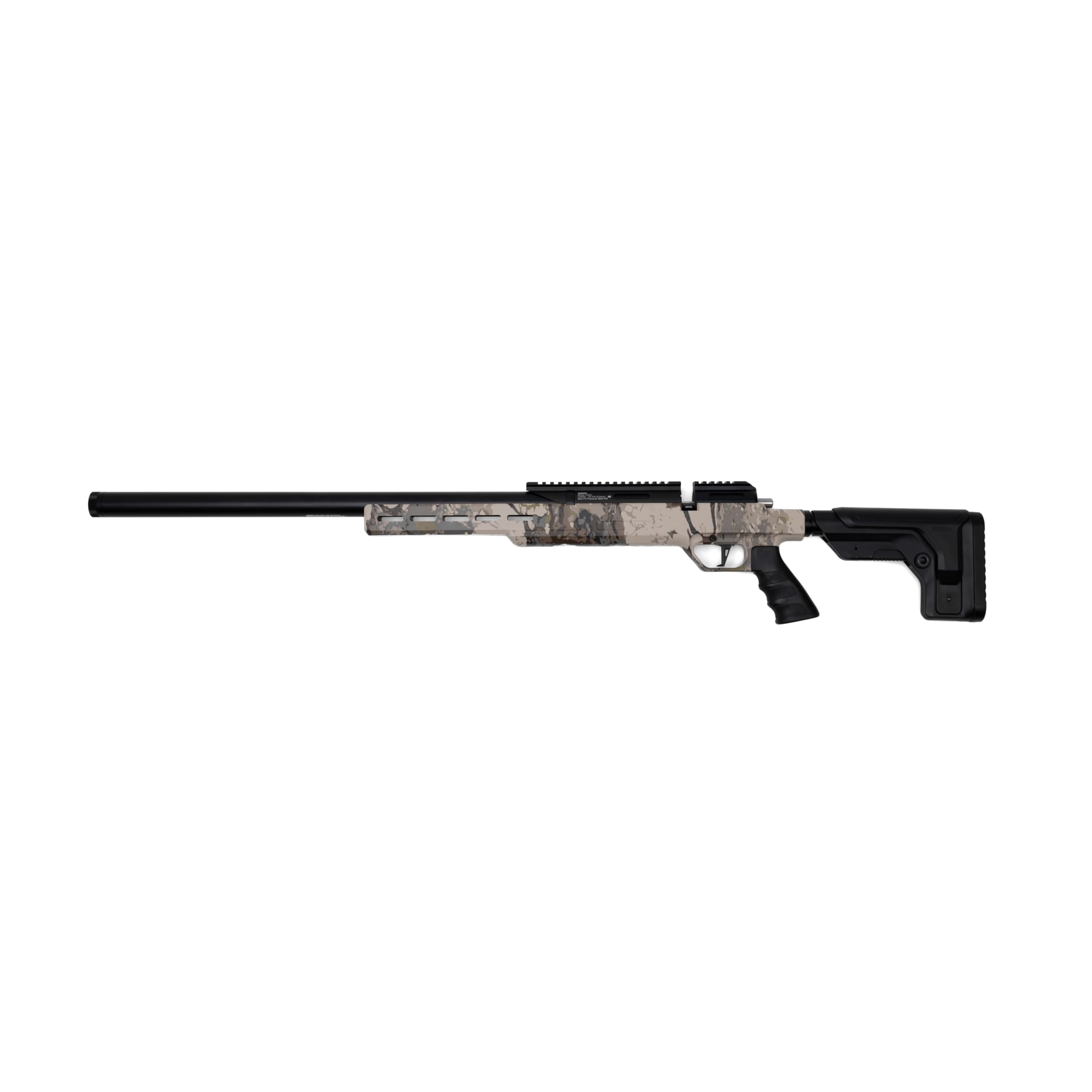 Barra 250z PCP Air Rifle – .22 Caliber, 1000 FPS, Bolt Action, Camo Finish