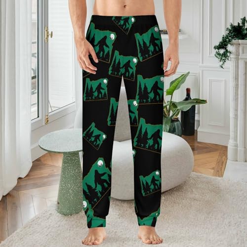 Sasquatch Bigfoot in Oregon Men's Pajama Pants Soft Lounge Bottoms with Pocket Sleep Pants Loungewear2