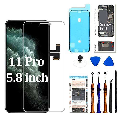 Flash Deals - 70% OFF for iPhone 11 Pro LCD Screen Replacement 5.8 inch, 3D Touch Display Digitizer Touch Screen Assembly with Repair Tools, Compatible with(iPhone 11 Pro 5.8 inch)