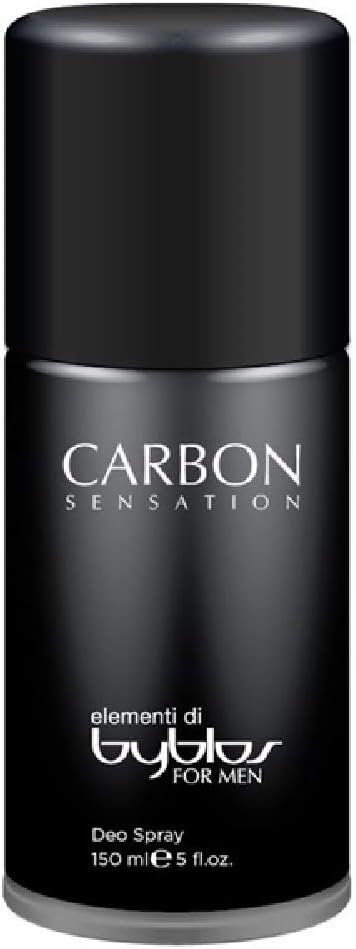 Byblos Elementen Carbon for men deodorant parfumspray 150 ml set van 6