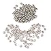 Produktbild 100 Stück SilberStrassnieten Crystal Nieten 7mm Ziernieten Schmucknieten Hohlnieten Kleidung Leder Tasche Gürtel Nähen Deko Nieten SurePromise Metall DIY Rivets