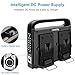 Miady BP-4CH 4 Channel V-Mount/V Lock Battery Charger with DC 16.5V Power Supply Output Compatible with Any V-Mount Battery(Battery Not Included)