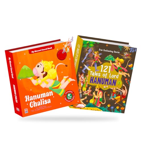 Image of Hanuman Chalisa Sound and 121 Story Book Combo for Kids ; India's First Mythology Mantras Sound Book to Teach Indian Culture, Values Devotional
