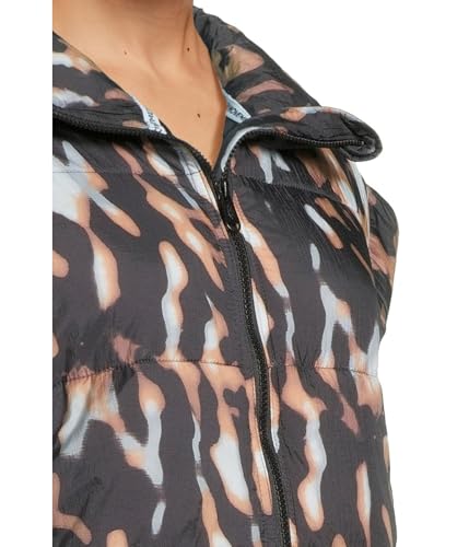 Free People Womens Printed In A Bubble Vest Tortoise Shell Large4