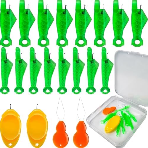 10 pcs Needle Threader Set: Fish Type for Sewing Machines (Compatible Only with Side-Threading Machine Needles) & Simple Hand Sewing Threaders