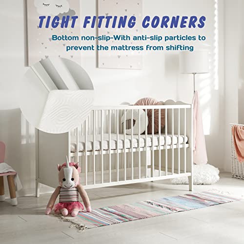 Premium Foam Crib Mattress, 2-Stage Hypoallergenic Toddler Mattress, Certipur-Us Firm Support For Infant With Cooling Gel, Waterproof & Washable Removable Tencel Cover, 52X27.5X4.7 #TOP4