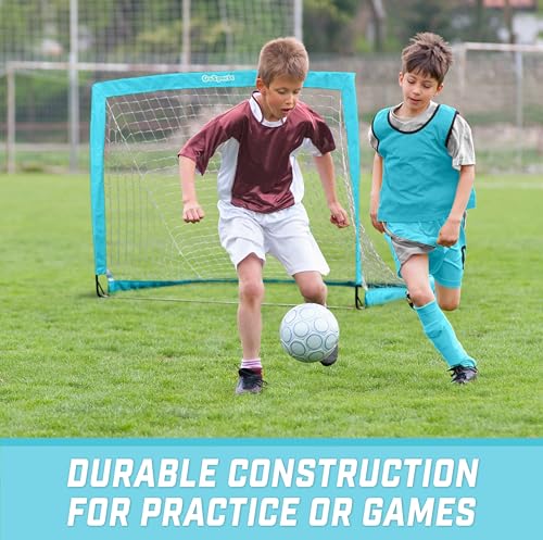 Image of GoSports Portable Soccer Goals for Kids - 13 Color Options - Choose 4 x 3 ft or 6 x 4 ft - Team Tone Pop Up Nets for Backyard