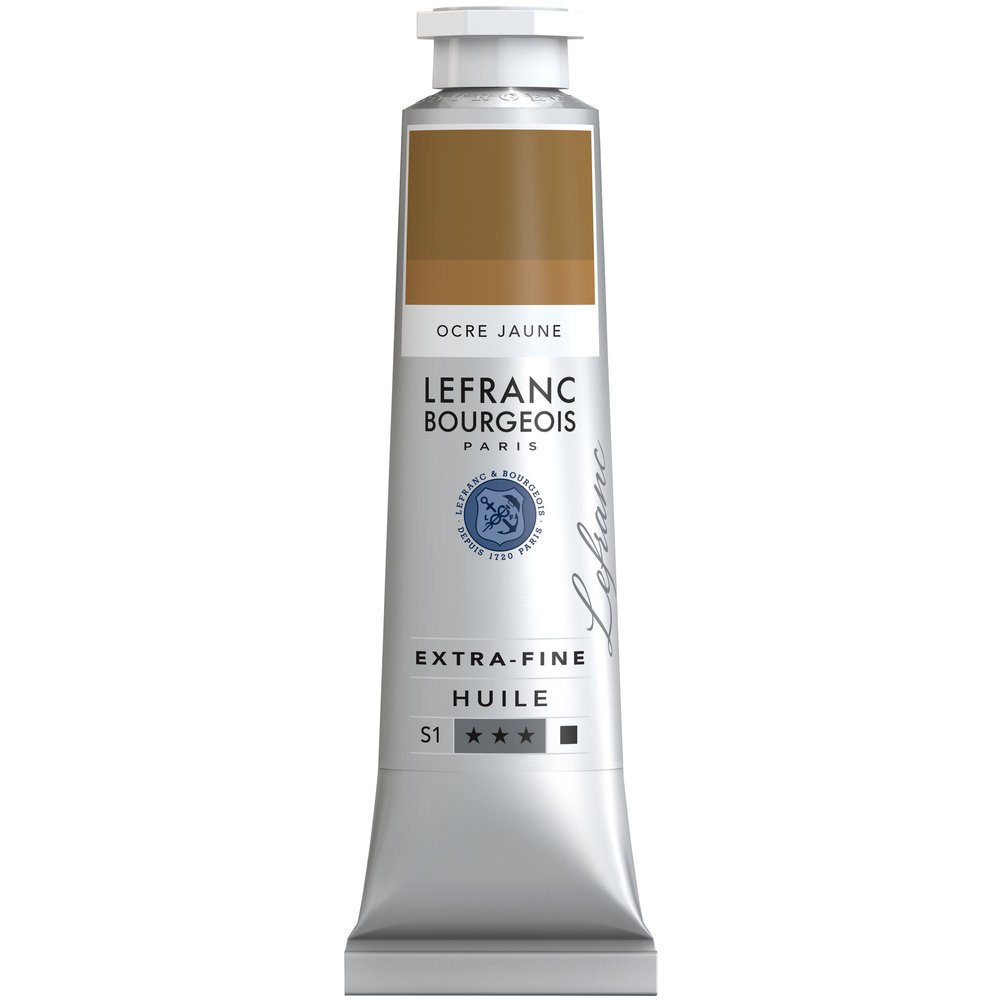 Lefranc Bourgeois Extra-Fine Oil Paint, Artists Quality, Yellow Ochre, 40ml Tube