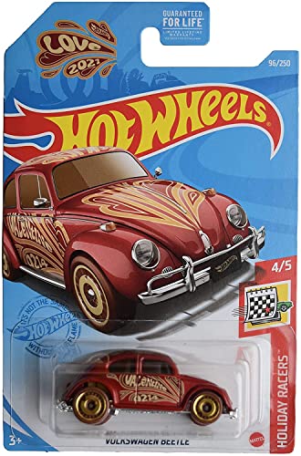 Hot Wheels Volkswagen Beetle rojo 1:64 miniatura 1