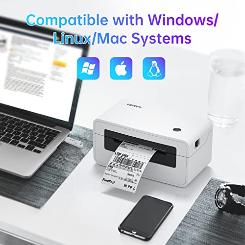 Image of HPRT Shipping Label Printer 4x6- N41 Thermal Printer, Barcode Printer for Shipping Packages, 125mm /s High-Speed Thermal Printer for Windows & MAC, Compatible with India Post DHL,Amazon