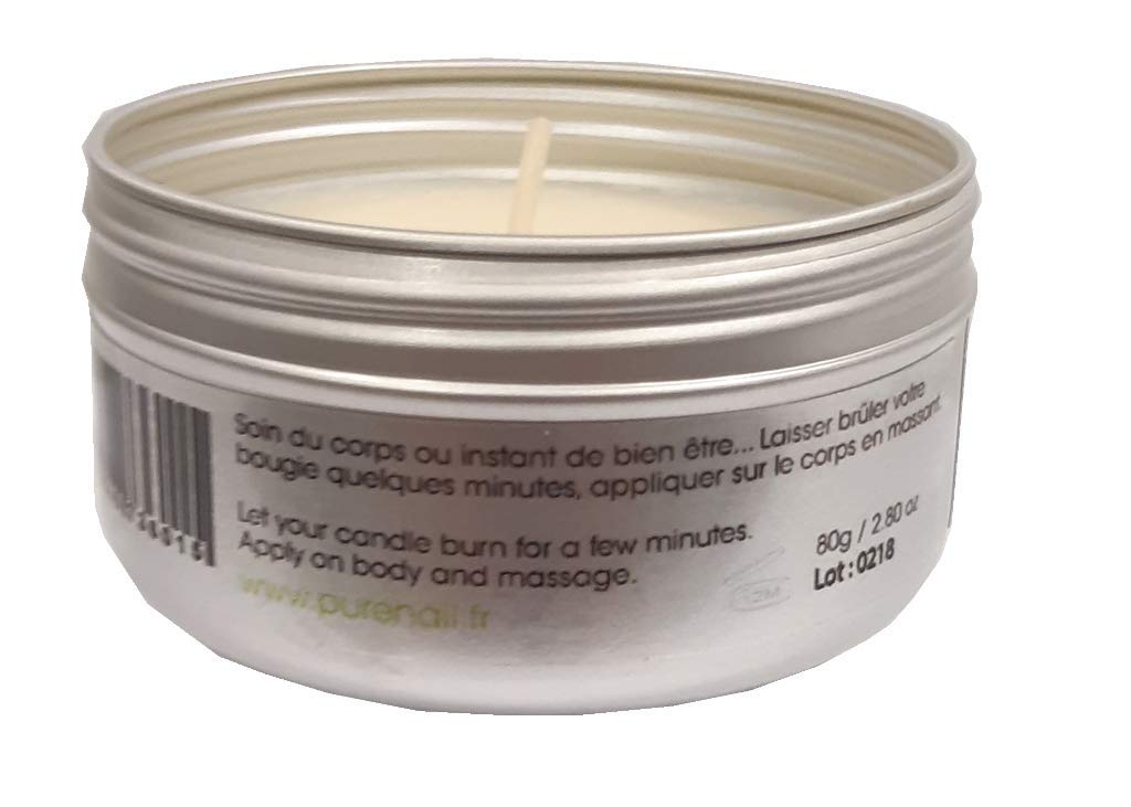 Vela de Masaje Natural Perfumada Purespa - 100% sensual y relajante (Azahar, 80 gr)