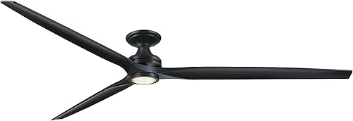 Spitfire - Ventilador de techo empotrado de 3 aspas con kit de luz, 21.08 pulgadas de alto y 96 pulgadas de ancho, acabado negro, color negro disponible en Yaxa Costa Rica
