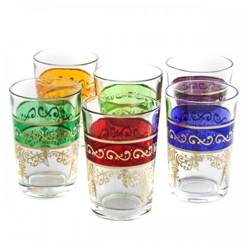 Cha Cult - Set di 6 bicchieri da tè con motivi