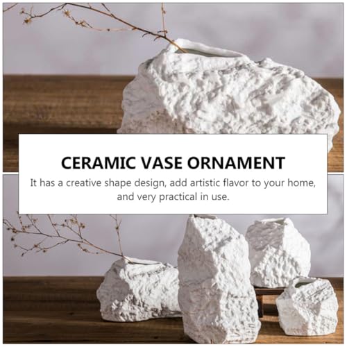 Vase en céramique blanc stable pour sublimer les fleurs sans risque de chute - 5
