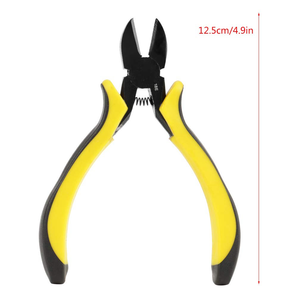 Zestaw profesjonalnych szczypiec kombinowanych DIY do napraw, szczypce boczne do kabli, szczypce do cięcia bocznego, narzędzie naprawcze 125 mm z miękkimi uchwytami