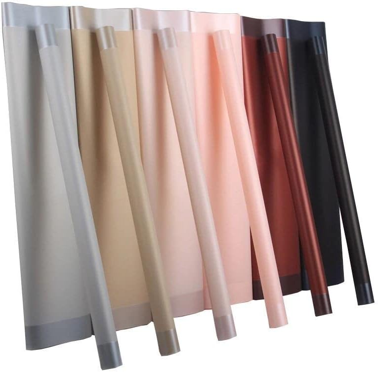 Miniatura 4 de XIZHI 20 hojas de papel de regalo de flores con borde dorado, manualidades, ramo de embalaje, papel de regalo de flores, impermeable, suministros