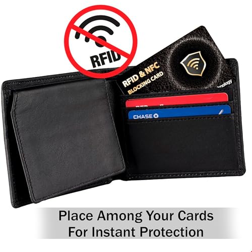 SaiTech IT RFID Blocking Cards Protect Your Entire Wallet, Purse, and Cards from NFC Contactless Theft Wallet for Men & Women - WG Black (5 Pcs Black)4