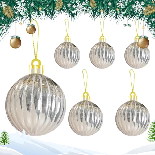 Christmas Tree Baubles Pack, Set of Christmas Baubles, Large Christmas Tree Balls, Christmas Tree Balls for Decor, Festive Christmas Tree Balls, Christmas Ball Ornaments for Tree