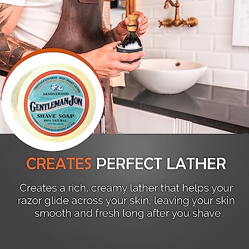 Gentleman Jon Sandalwood Shaving Soap for Men
