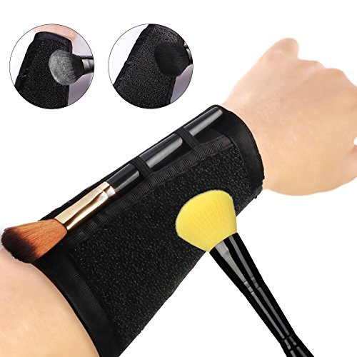 Rapid Makeup Brush Cleaner Sponge Armband Strap, Eye Make Up Color Removal, Quickly Remove and Switch Eyeshadow Blush Color Dry Clean