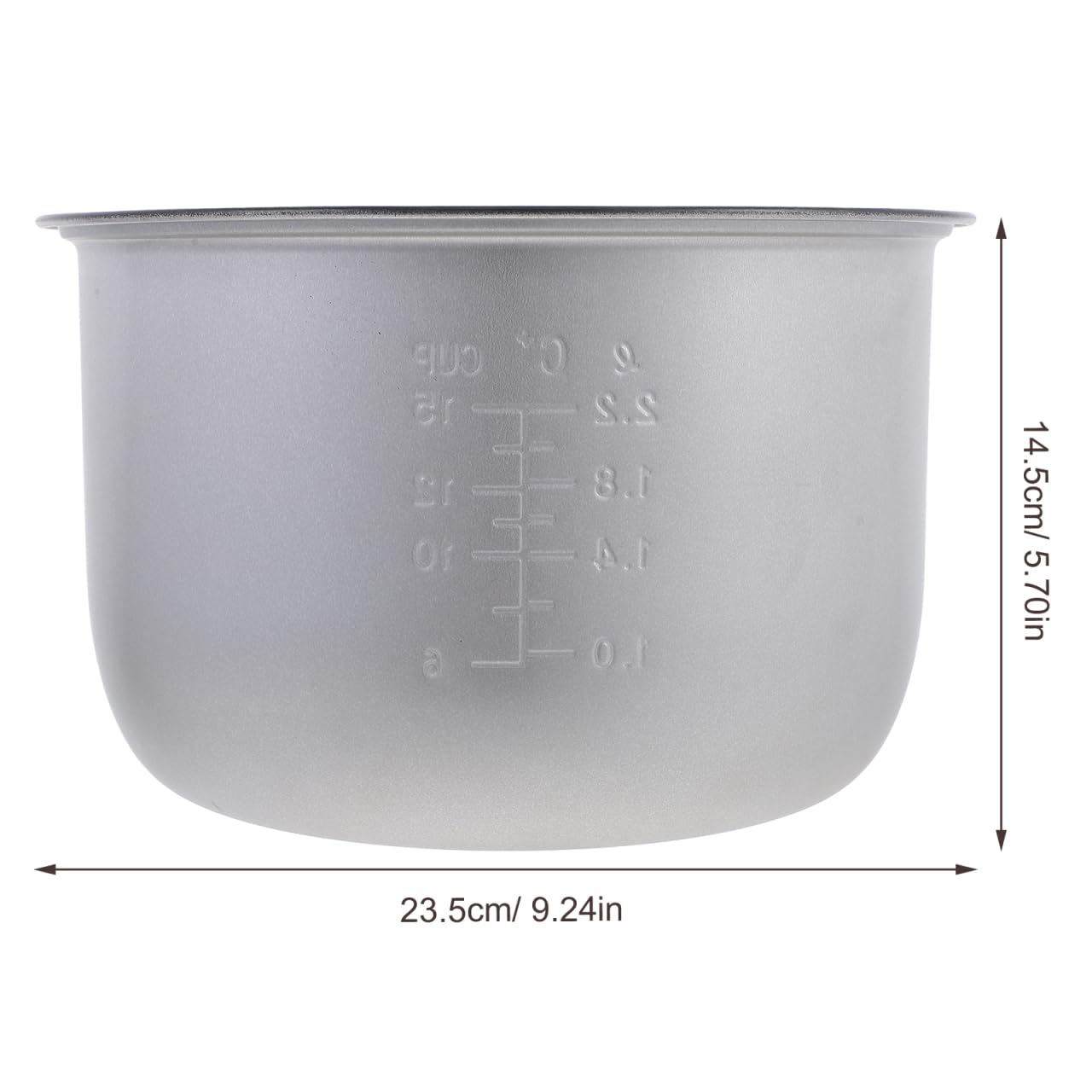 Garneck Pentola Interna Antiaderente 5L Per Cuociriso Elettrico Ricambio Contenitore in Acciaio Per Preparazione Riso Torte E Zuppe Accessori Casa Cucina