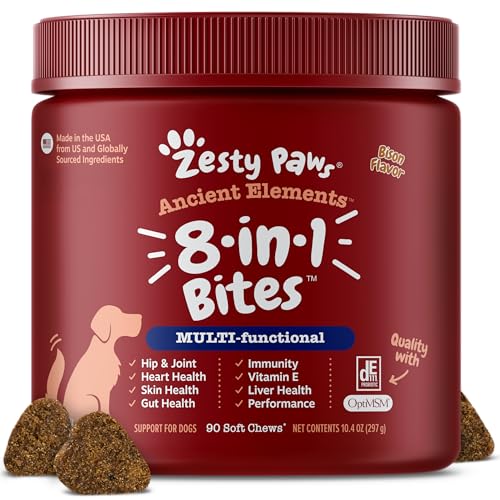 Zesty Paws Dog Vitamins - Dog Multivitamin Chews, Bison, 90 Ct