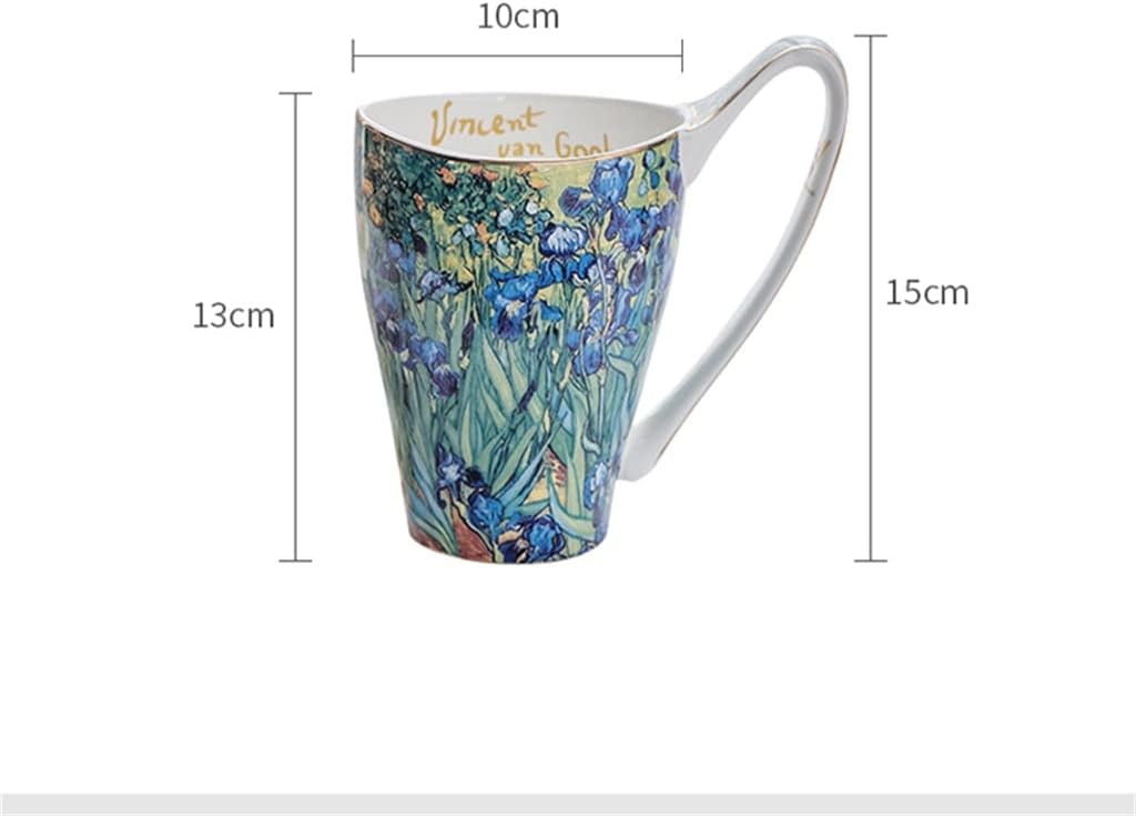 Vincent Les Tournesols Sunflowers Golden Mug Gilded Coffee Milk Cup gilding Porcelain Ceramic(Style 6)