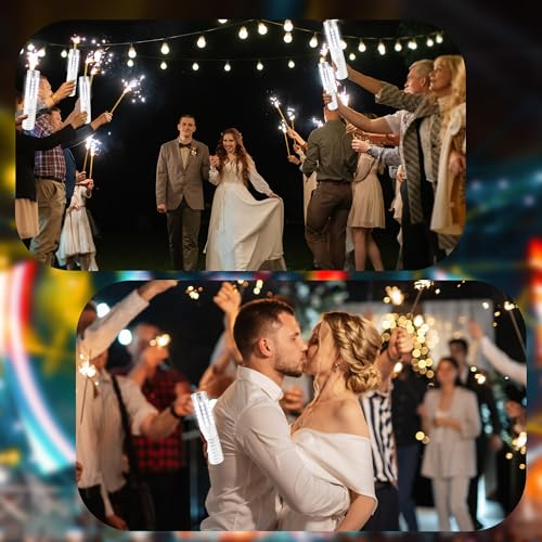 5 Pcs Bottle Service Lights LED Strobe Baton Handheld Rechargeable Champagne Bottle Sparklers Silver Bottle Girl Lights for Bar Club Birthday Weddings Parties Concert Event Stage - Thumbnail 7