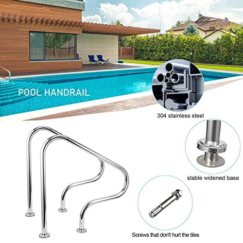 Barandilla de acero inoxidable para escaleras de piscina miniatura 2