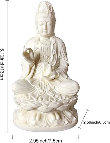 Miniatura 2 de Kwan Yin/Quan Yin Buda Sentado en una estatua de loto,Kuanyin Diosa de la Misericordia